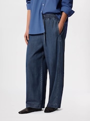 Whistles Blue Casual Denim Barrel Trousers - Image 2 of 6