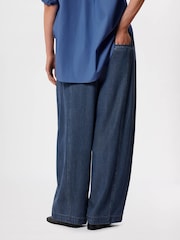 Whistles Blue Casual Denim Barrel Trousers - Image 5 of 6