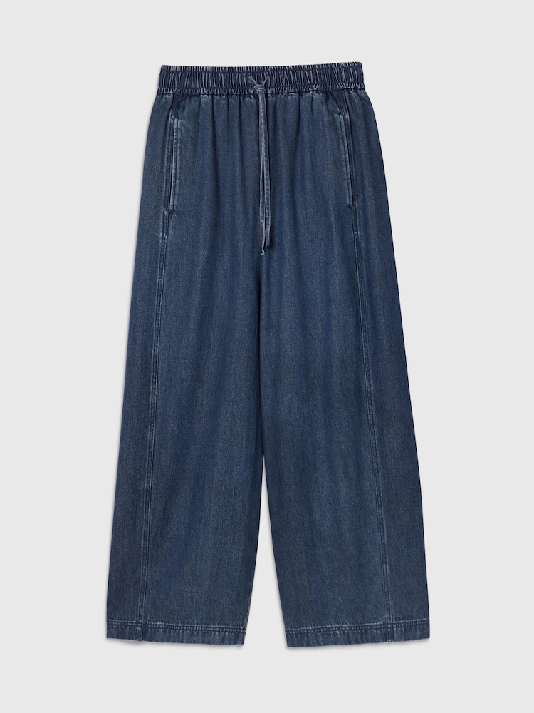 Whistles Blue Casual Denim Barrel Trousers - Image 6 of 6