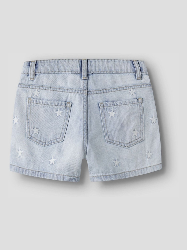 Pantaloni scurți din denim brodați Name It Star - Imaginea 2 din 3