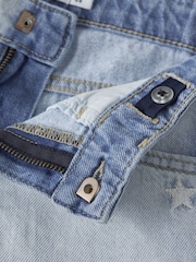 Pantaloni scurți din denim brodați Name It Star - Imaginea 3 din 3