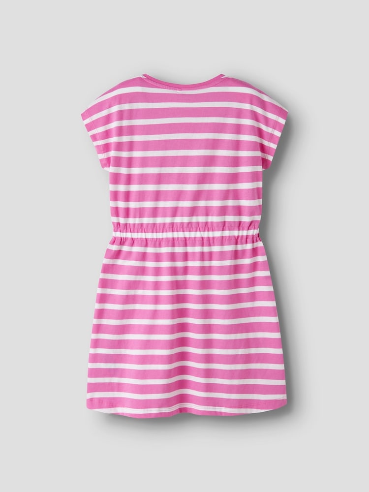 Name It Pink Striped Sleeveless Tie Waist Dress - Image 2 of 3