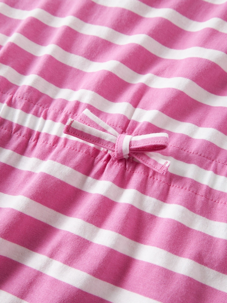 Name It Pink Striped Sleeveless Tie Waist Dress - Image 3 of 3