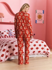Röd - Eleanor Bowmer Super Soft Twosie Pyjamas - Bild 4 av 5