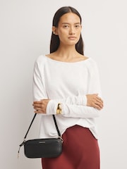 Michael Kors Black May Small Convertible Pouchette Cross-Body Bag - Image 2 of 5