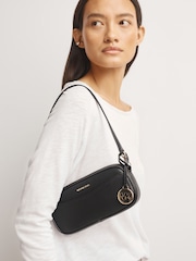 Michael Kors Black May Small Convertible Pouchette Cross-Body Bag - Image 3 of 5