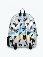Hype Silver Holographic Scribble Heart Backpack - Image 2 of 4