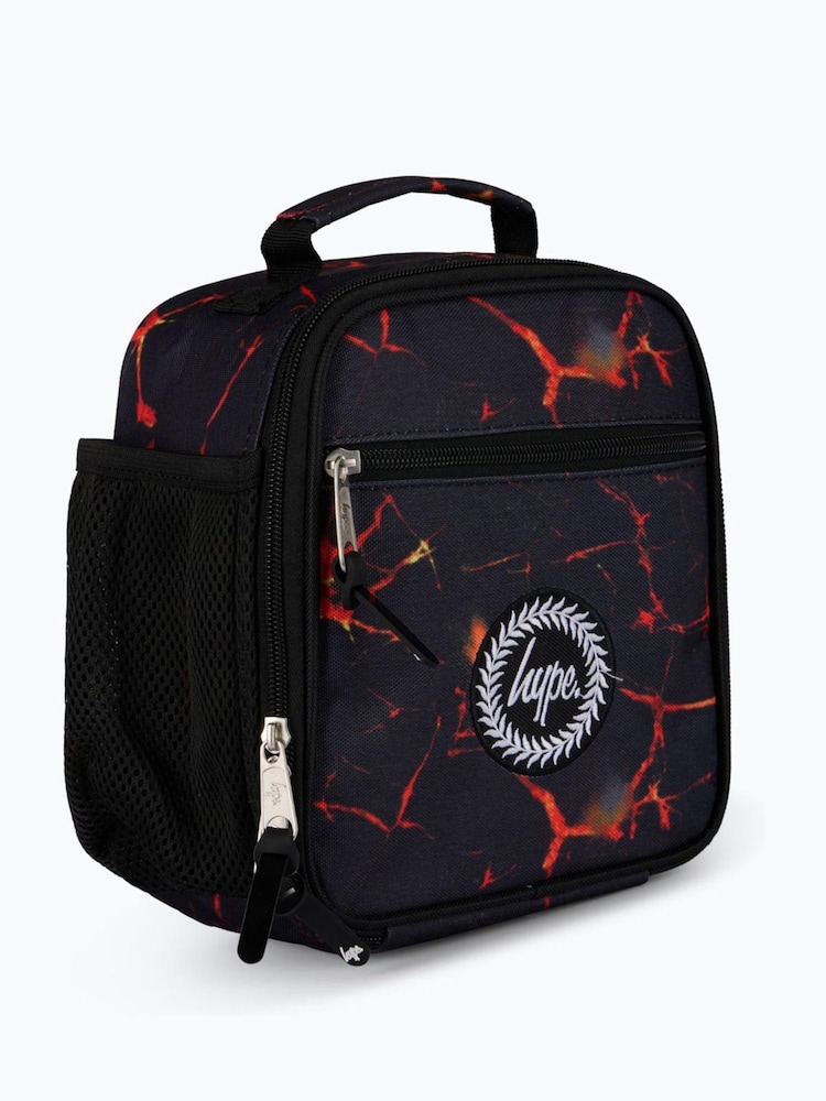 Hype. Black Lava Print Lunch Bag - Image 1 of 7