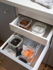 Pebbly Clear Glass Storage Container With Glass Lid 2.2L - Image 4 of 6