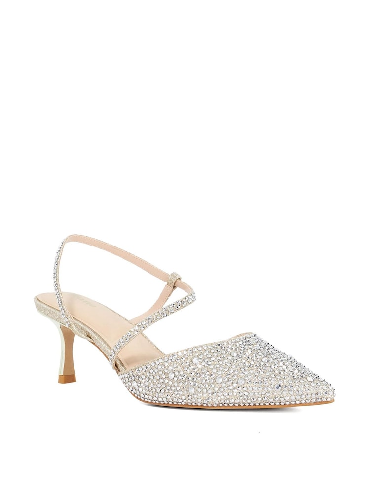 Dune London Metallic Charmed Court Shoes - Image 1 of 5