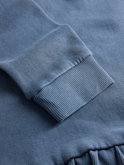 The Set Long Sleeve Washed Heavyweight Jersey Dresses 2 Pack Blue/Chocolate Brown - Image 9 of 10