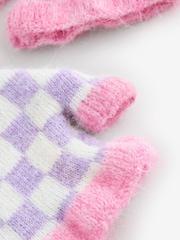 Eleanor Bowmer Check Fingerless Gloves - Billede 2 af 3