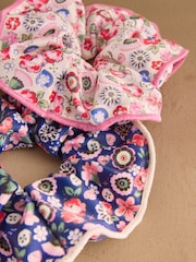 Cath Kidston 2 Pack Pink Pearly Queen Ditsy Scrunchie Set - Image 2 of 3