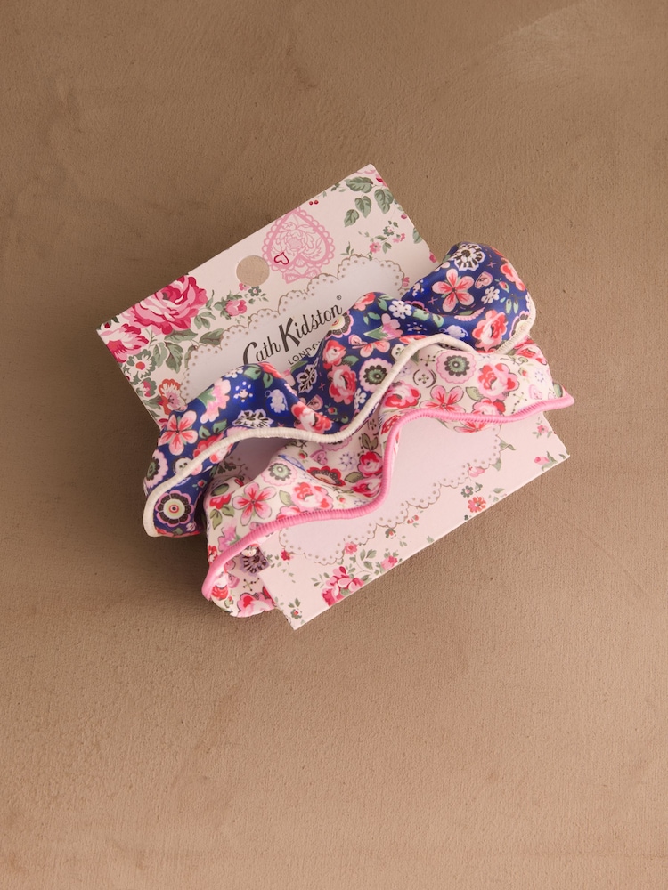 Cath Kidston 2 Pack Pink Pearly Queen Ditsy Scrunchie Set - Image 3 of 3