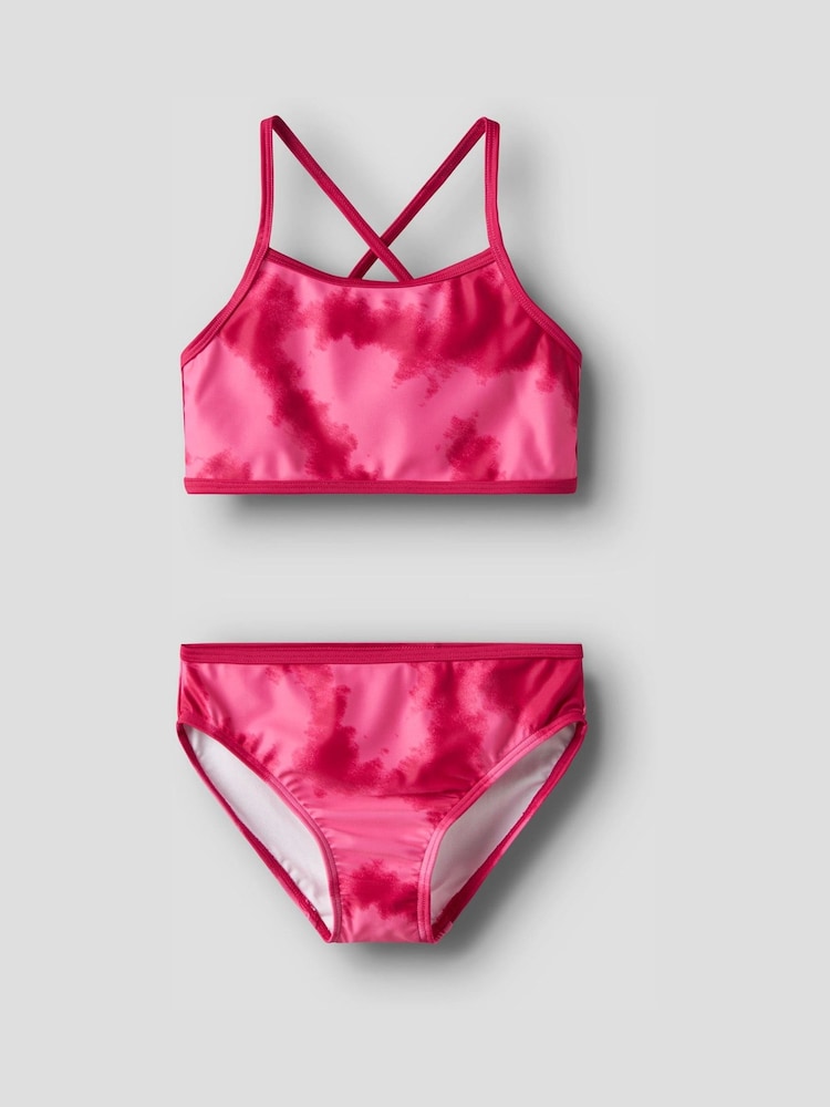 Name It Pink Cross Strap Bikini - Image 1 of 2