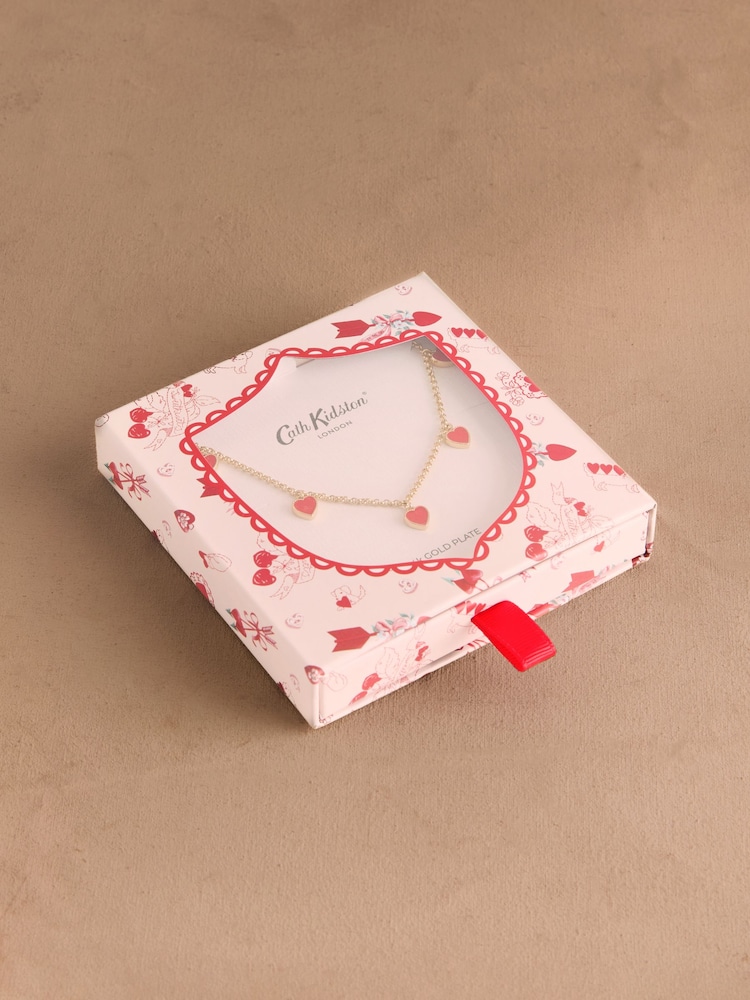 Cath Kidston Gold Tone Multi Hearts Necklace - Image 4 of 4