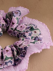 Cath Kidston Purple Camouflage Ditsy Floral Scrunchie - Image 2 of 3