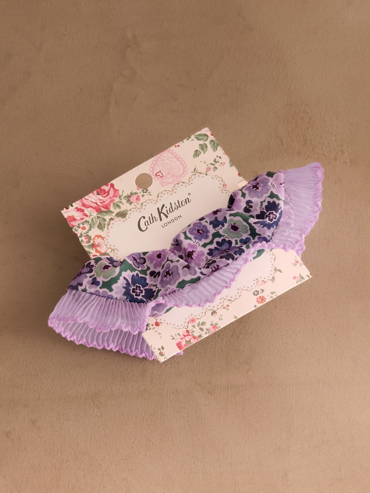 Cath Kidston Purple Camouflage Ditsy Floral Scrunchie - Image 3 of 3