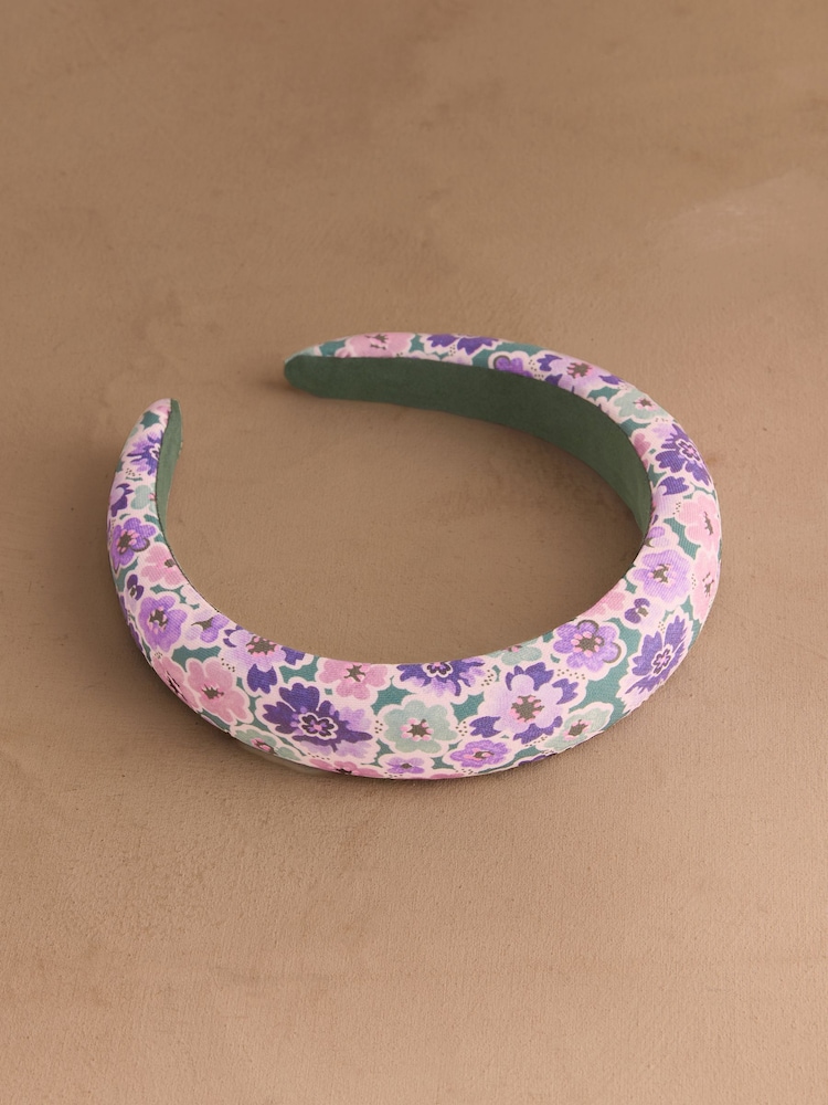 Cath Kidston Purple Camouflage Ditsy Floral Aliceband - Image 1 of 3