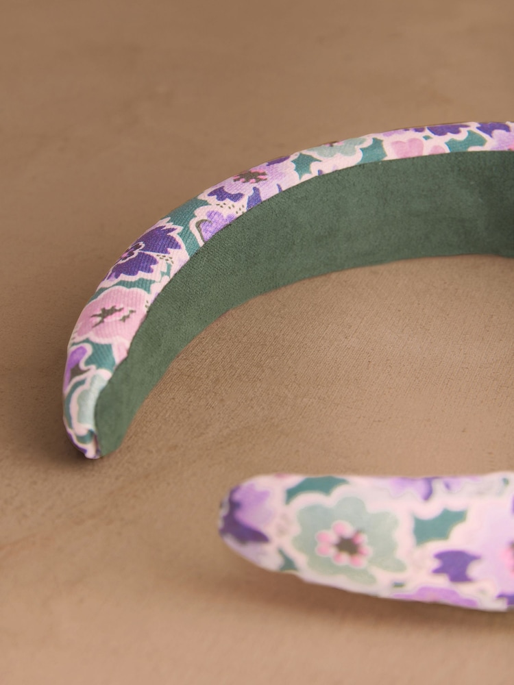 Cath Kidston Purple Camouflage Ditsy Floral Aliceband - Image 2 of 3