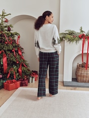 Grey Santa Express Matching Family Christmas Sweatshirt Flannel Pyjamas - Image 4 of 7