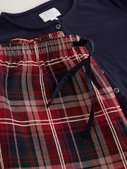 Red/Navy Matching Family Christmas Henley Pyjamas - Image 5 of 6