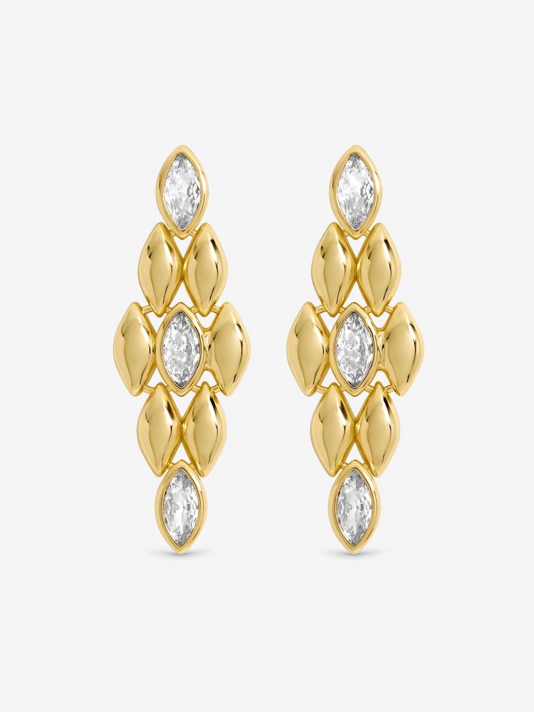 Jon Richard Gold Tone Crystal Earrings - Image 1 of 3 Jon Richard Gold Tone Crystal Earrings - Image 1 of 3