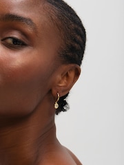 Jon Richard Huggie-Creolen mit Cubic Zirkonia Lünette - Bild 2 von 3