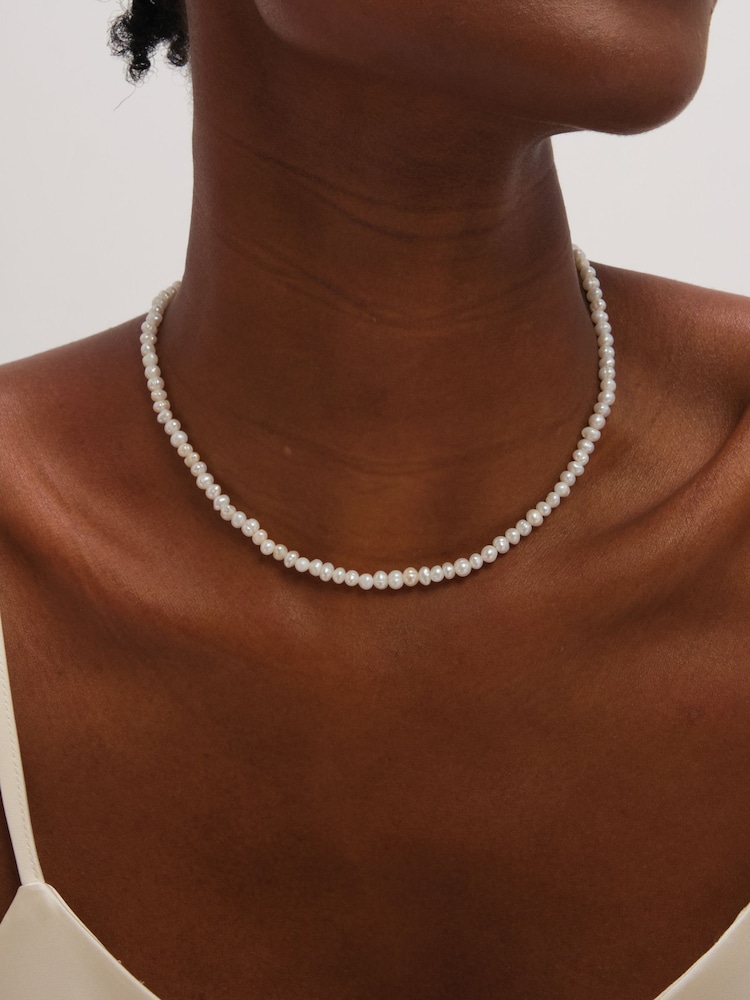 Jon Richard Gold Tone Real Freshwater Seed Pearl Necklace - Image 3 of 3