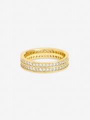 Jon Richard Gold Tone Cubic Zirconia Double Band Ring - Image 1 of 1