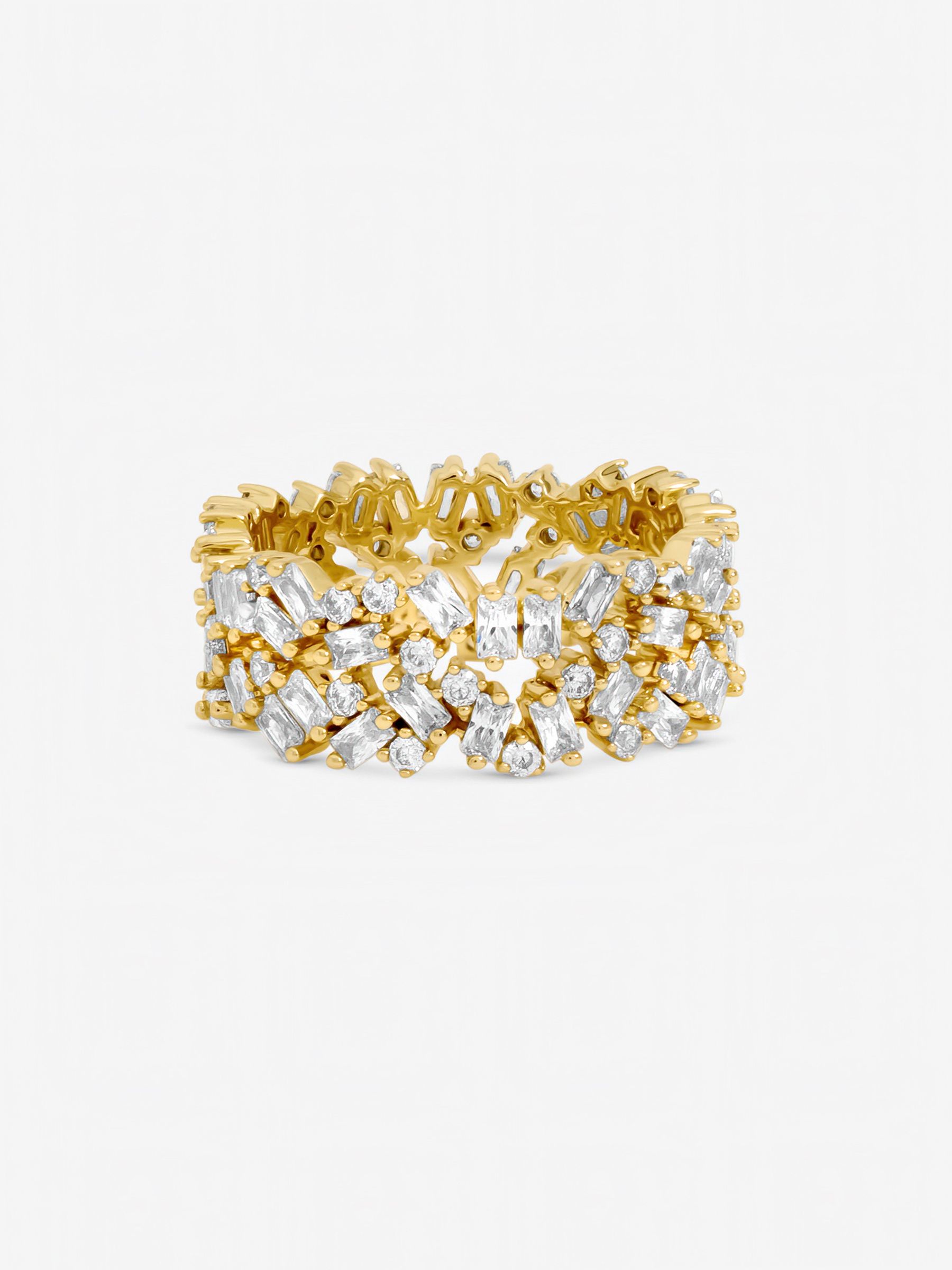 Buy Jon Richard Gold Tone Scattered Stone Cubic Zirconia Ring from Next ...