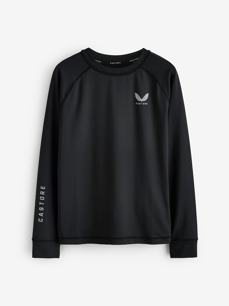 Castore Black Active Long Sleeve Base Layer T-Shirt - Image 2 of 7 Castore Black Active Long Sleeve Base Layer T-Shirt - Image 2 of 7