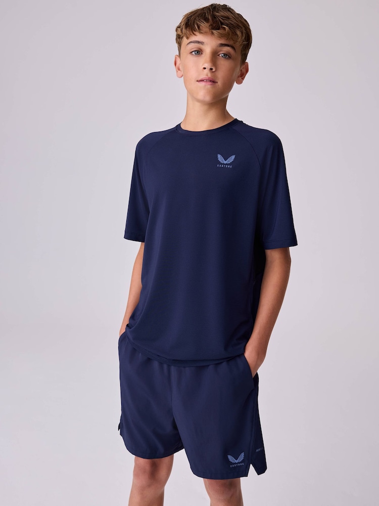 Castore Navy Active T-Shirt - Image 1 of 6 Castore Navy Active T-Shirt - Image 1 of 6