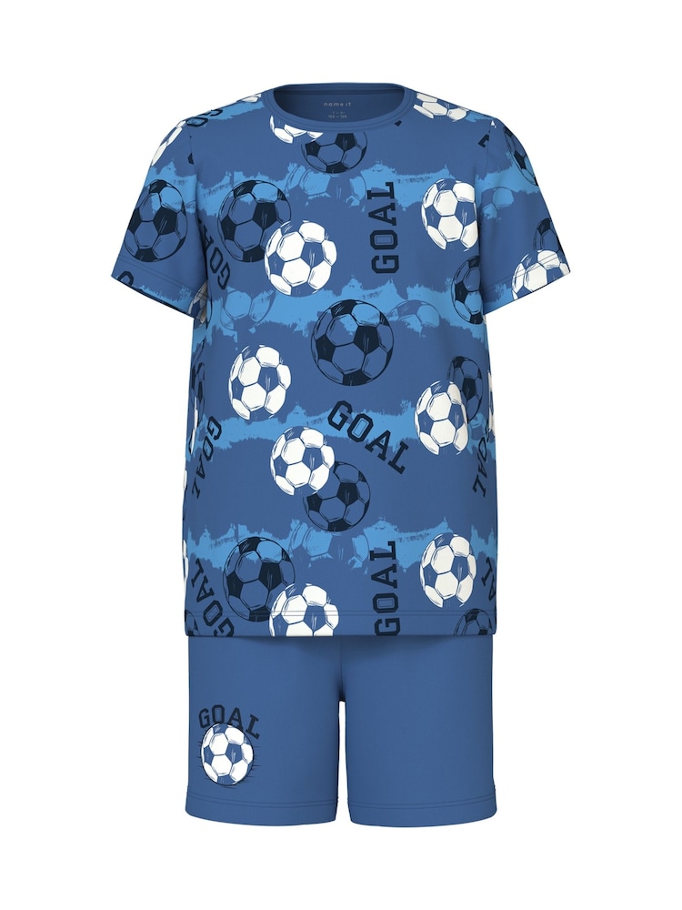 Name It Blue Football Pyjama Set - Image 1 of 3