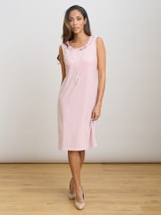 Gina Bacconi Pink Destiny Floral Appliqué Dress and Jacket With Detachable Necklace - Image 6 of 7