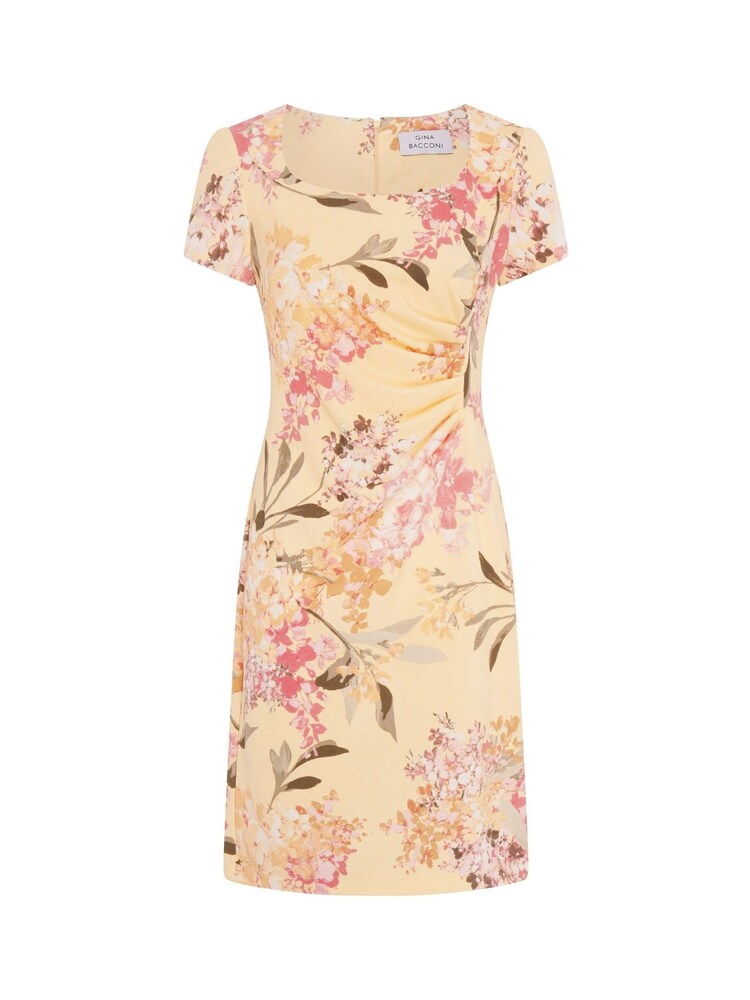 Gina Bacconi Yellow Trish Floral Print Dress - Image 8 of 8