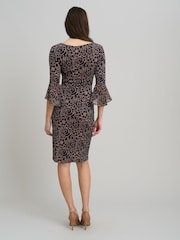 Gina Bacconi Natural Nikita Printed Sheath Dress - Image 2 of 6