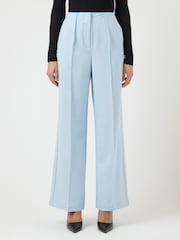 Y.A.S Blue High Waisted Tailored Trousers - Image 1 of 6