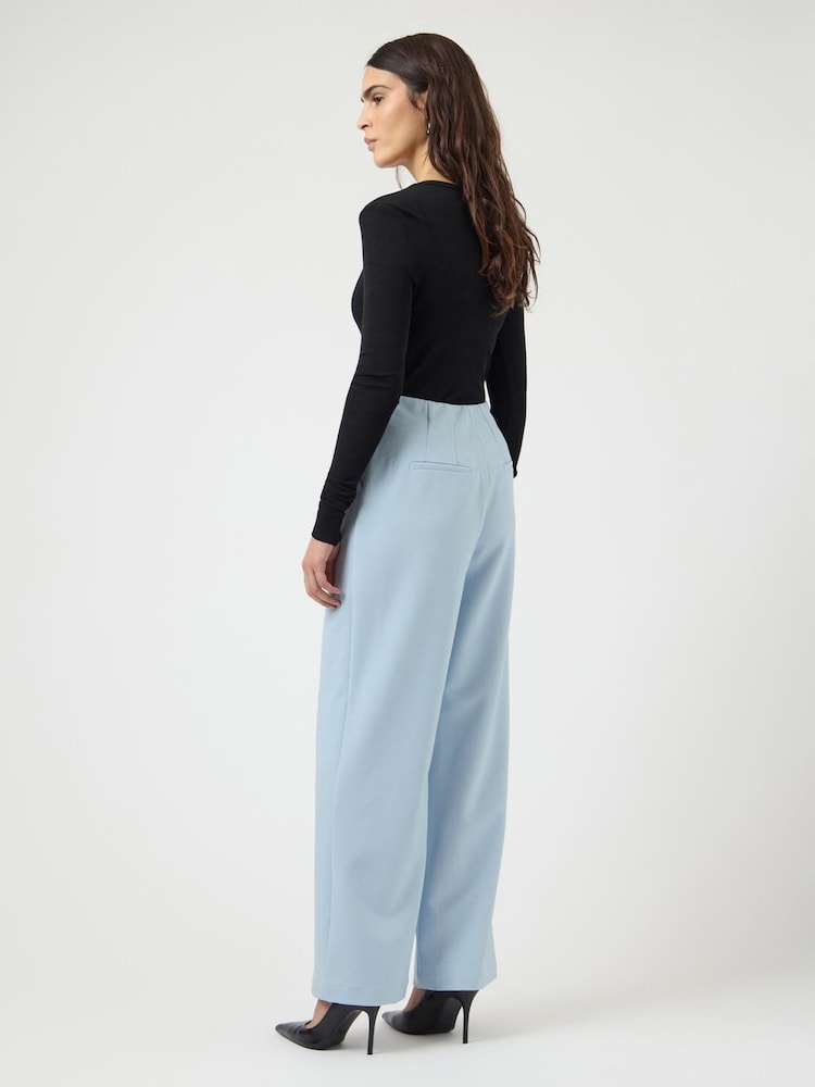 Y.A.S Blue High Waisted Tailored Trousers - Image 2 of 6