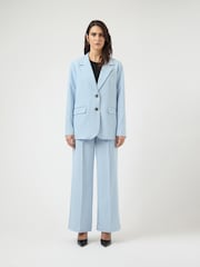 Y.A.S Blue High Waisted Tailored Trousers - Image 3 of 6