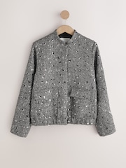 Grey N.Premium  Boucle Sequin Jacket - Image 7 of 9