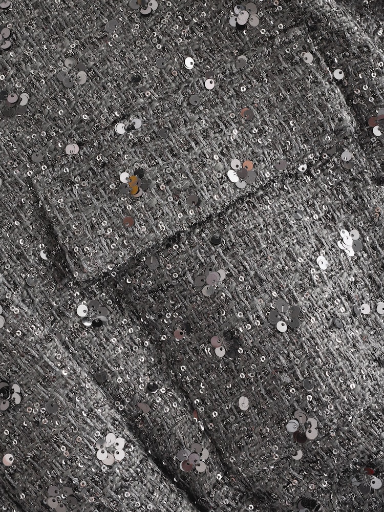 Grey N.Premium Boucle Sequin Jacket - Image 9 of 9 Grey N.Premium Boucle Sequin Jacket - Image 9 of 9