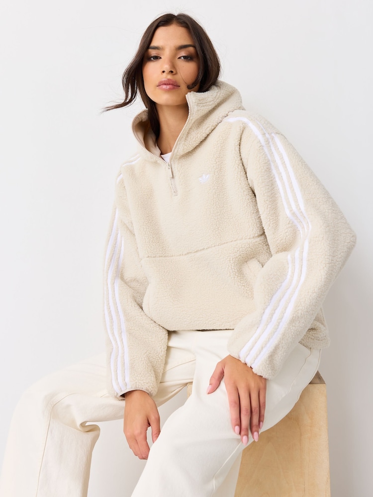 adidas Originals Neutral x Jennie Hooded Polar Fleece Jacket - Image 1 of 4 adidas Originals Neutral x Jennie Hooded Polar Fleece Jacket - Image 1 of 4