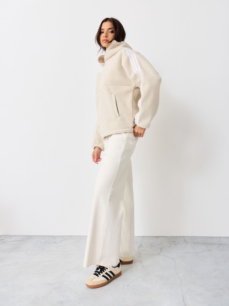 adidas Originals Neutral x Jennie Hooded Polar Fleece Jacket - Image 2 of 4 adidas Originals Neutral x Jennie Hooded Polar Fleece Jacket - Image 2 of 4