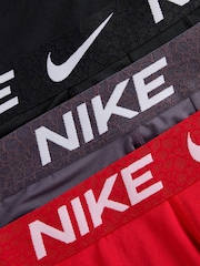 Nike Red Essential Cotton Stretch Boxers 3 Pack - Image 2 of 2