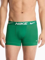 Nike Green Essential Micro Stretch Boxers 3 Pack - Image 2 of 4