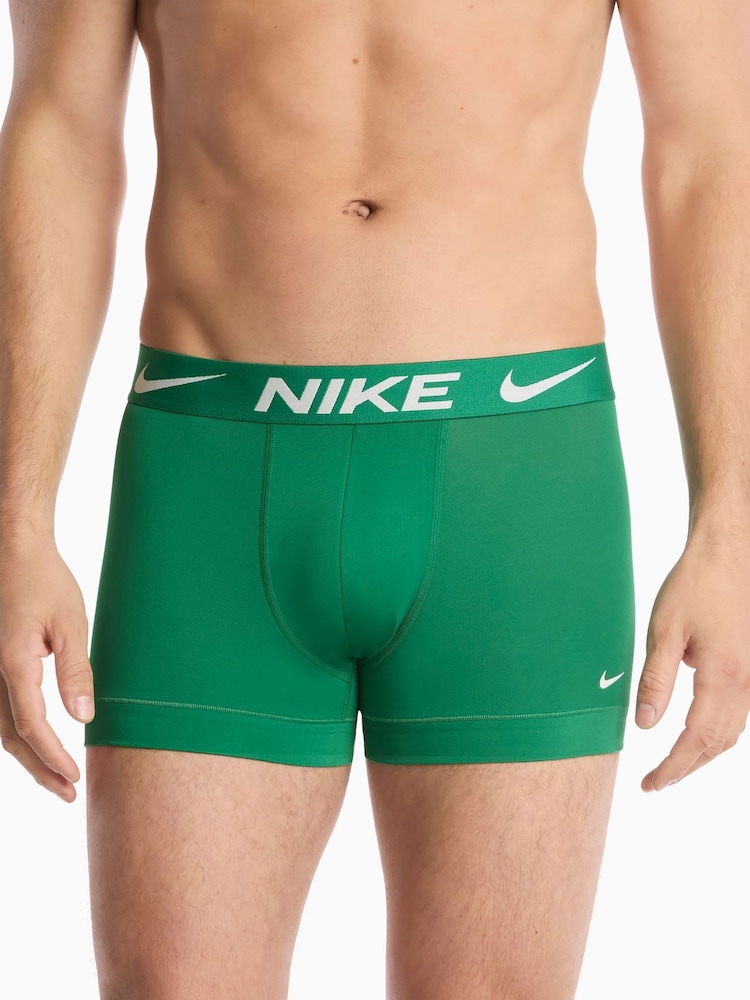 Nike Green Essential Micro Stretch Boxers 3 Pack - Image 2 of 4 Nike Green Essential Micro Stretch Boxers 3 Pack - Image 2 of 4