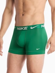Nike Green Essential Micro Stretch Boxers 3 Pack - Image 3 of 4