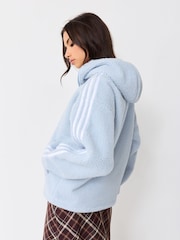 adidas Originals Blue x Jennie Hooded Polar Fleece Jacket - Image 3 of 4