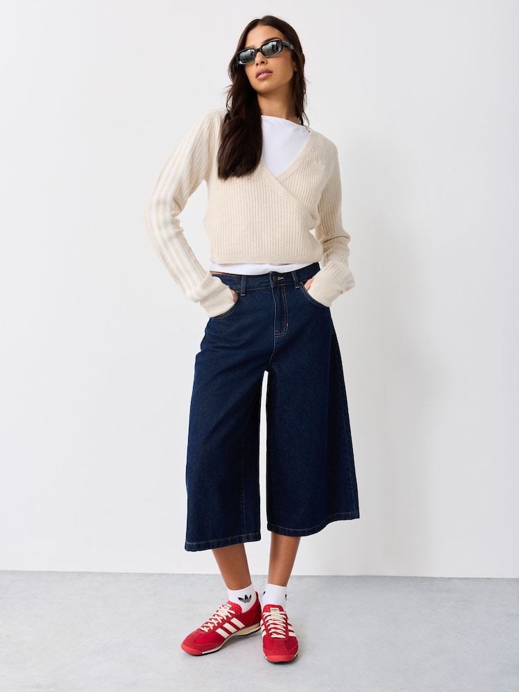 adidas Originals Neutral x Jennie Knit Wrap Cardigan - Image 2 of 4 adidas Originals Neutral x Jennie Knit Wrap Cardigan - Image 2 of 4